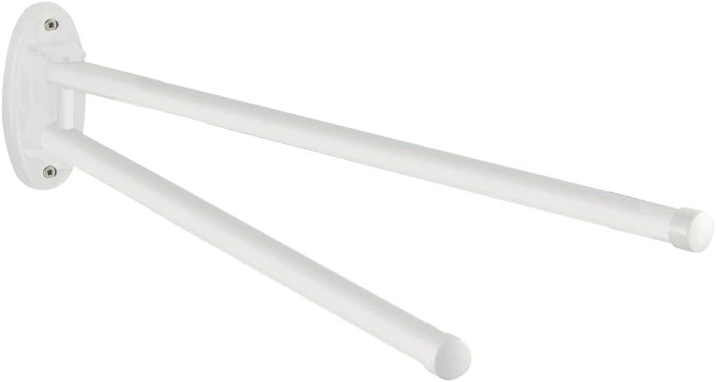 WENKO Handtuchhalter Mod. Basic mit Zwei beweglichen Armen für Handtücher aus hochwertigem lackierte