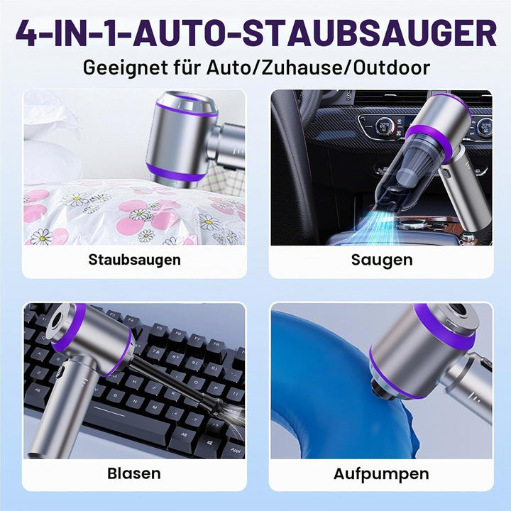 Handstaubsauger Akku,4-in-1 20000PA Handstaubsauger eingebaut 6000mAh Akku mit bürstenlosem Motor Lu