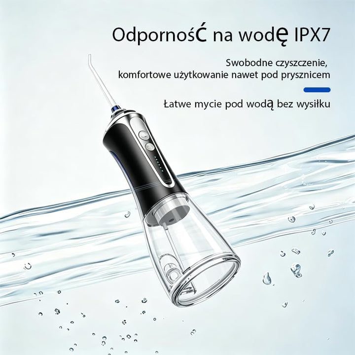 Elektrische Mundspülung Drahtlos Mit Tank 300ml Und 5 Spitzen 2500mAh IPX7 Wasserdicht Zahnspüler, E