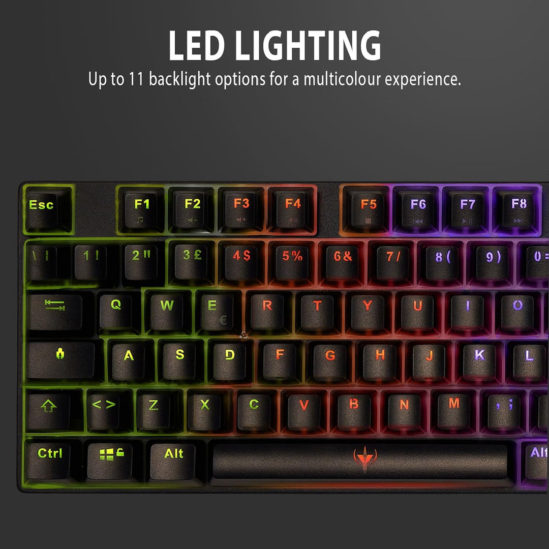 SPYCO Challenge KE-111, Mechanisce Gaming-Tastatur, italienisches Layout, einstellbare LED- Hintergr