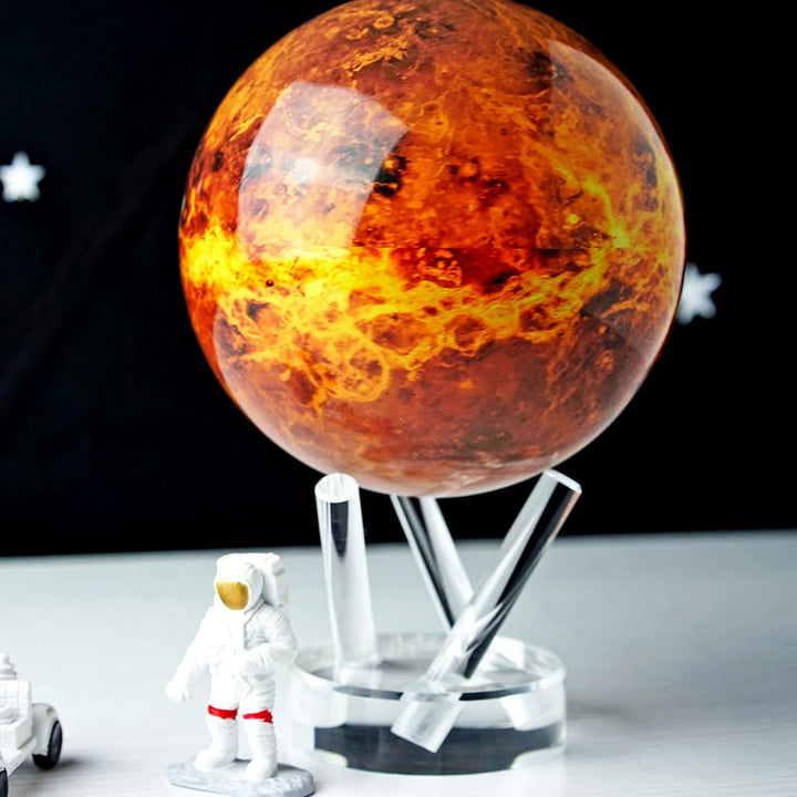 MOVA Globus Weltraumserie Venus 4.5" mit Sockel, solarbetriebener rotierender Globus, einzigartiges
