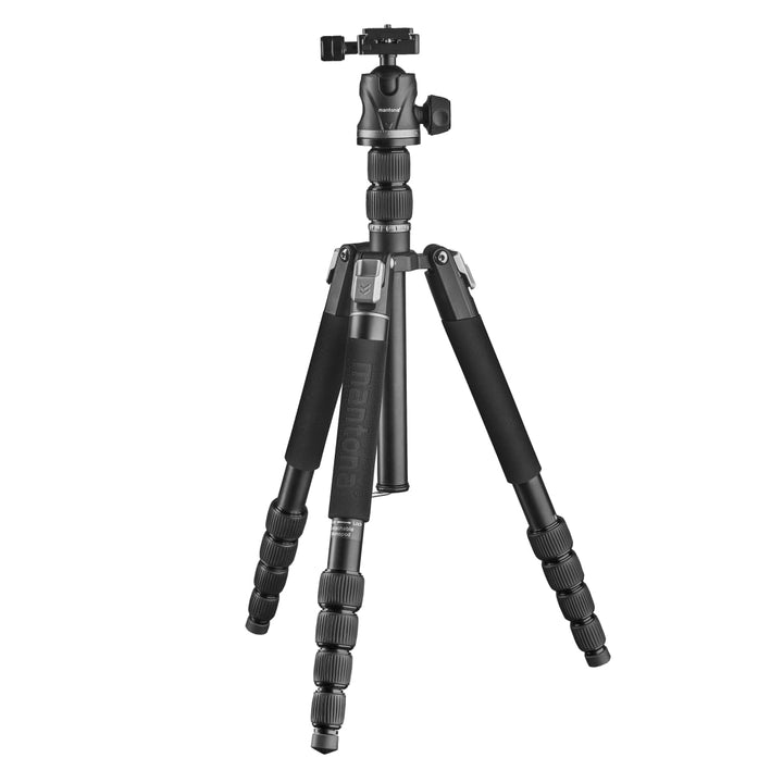 Mantona DSLM Travel Evolution 224 leichtes Allround Reisestativ mit Vollausstattung,360°Panorama Kug