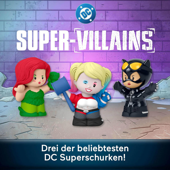 Little People Collector DC Superschurken Sondereditionsset für Fans von Comicbüchern, 3 Figuren in E