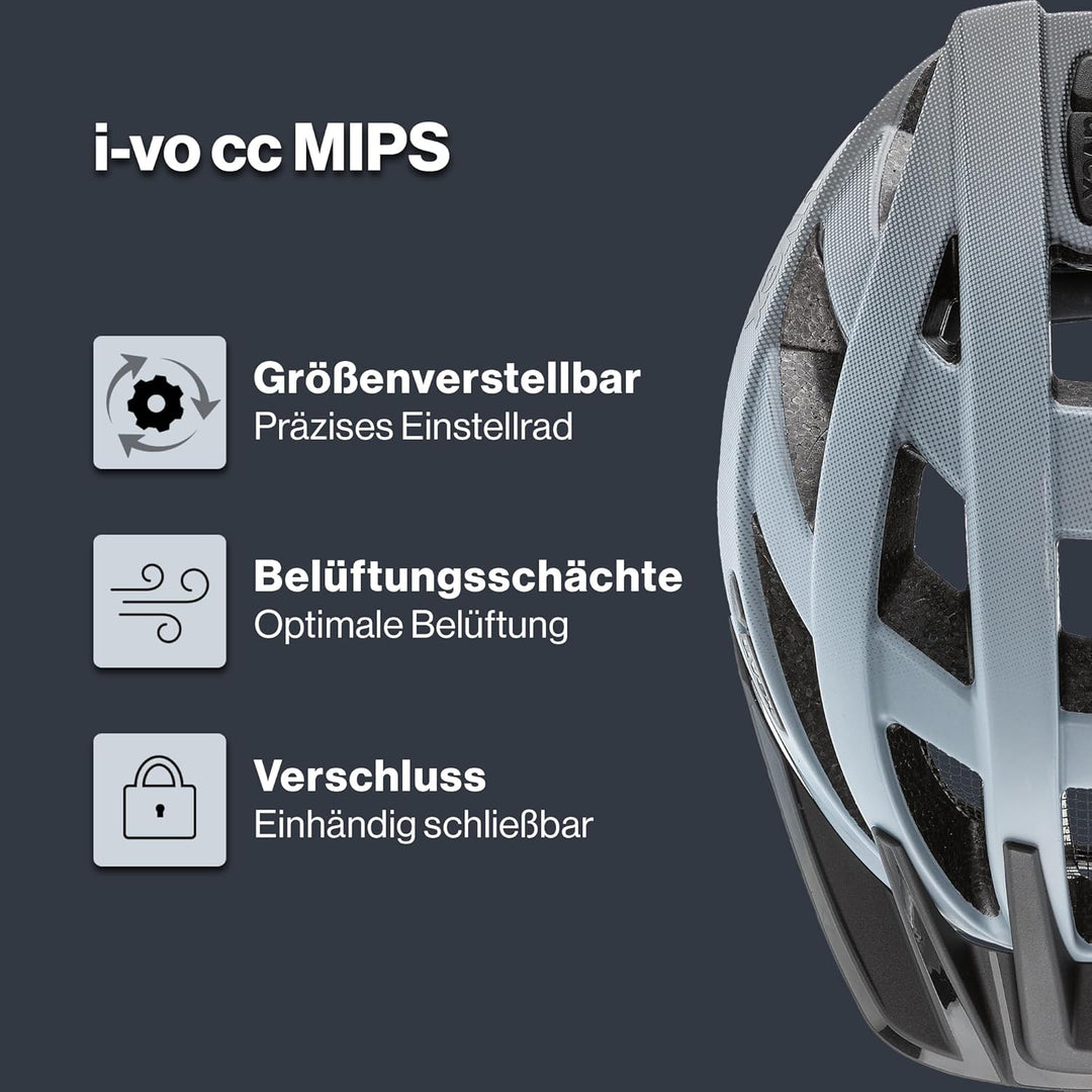uvex i-vo cc MIPS - Leichter Allround-Helm für Damen und Herren - MIPS-Sysytem - erweiterbar mit LED