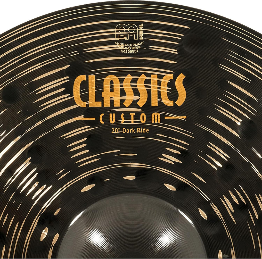 Meinl Cymbals Classics Custom Dark Ride 20 Zoll (Video) Schlagzeug Becken (50,80cm) B12 Bronze, Dunk