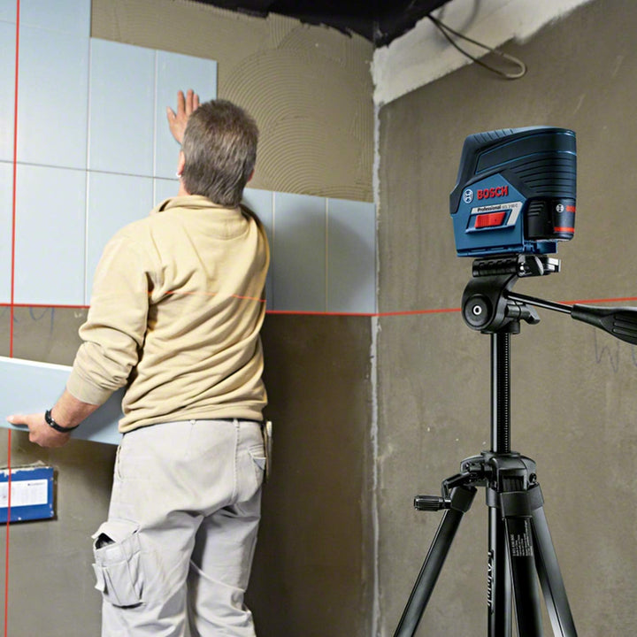 Bosch Professional 12V System Linienlaser GCL 2-50 C (1x Akku 12V + Ladegerät, roter Laser, Innenber