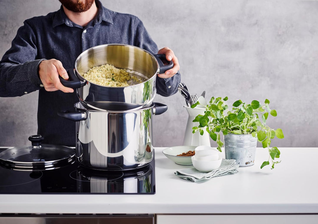Beka Polo Couscous Topf, Edelstahl, 24 cm, 3