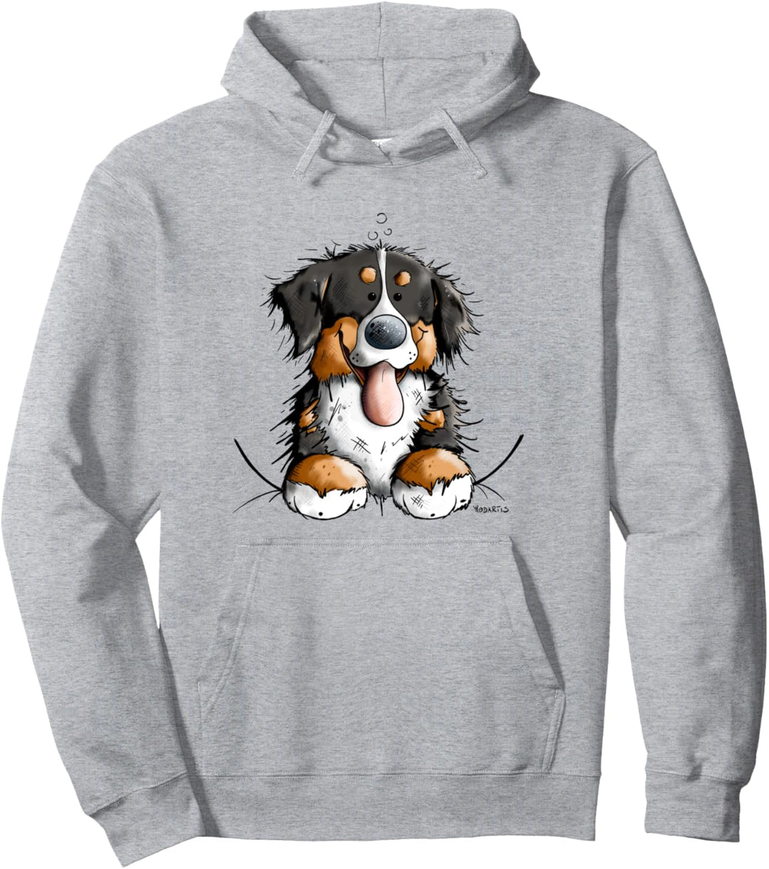Berner Sennenhund Kopf I Hunderasse Comic Hundefreunde Pullover Hoodie