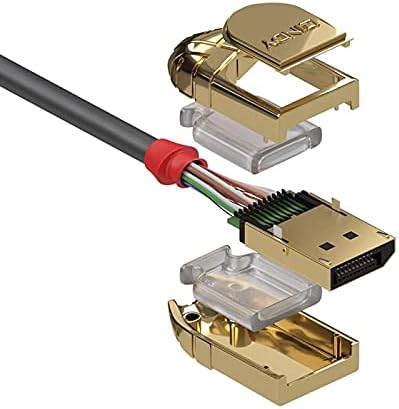 LINDY 36293 3m DisplayPort 1.4 Kabel, Gold Line