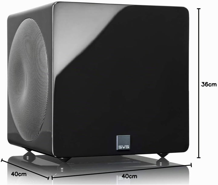 SVS 3000 Mikroversiegelter Subwoofer mit voll aktiven Dual-Treibern (20,3 cm (8 Zoll), Piano Gloss B