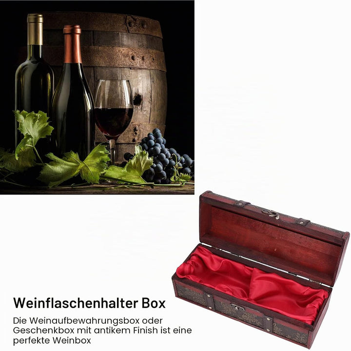 Vintage Holz Weinkiste Retro Style Flaschenkiste für Weinlagerung Geschenkverpackungen