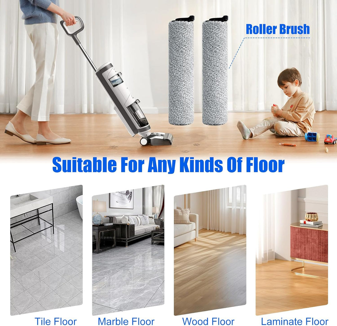 Ersatz Bürstenwalzen für Tineco Floor ONE S3/iFloor 3 Breeze Akku Nass Trockensauger Rollen für Tine