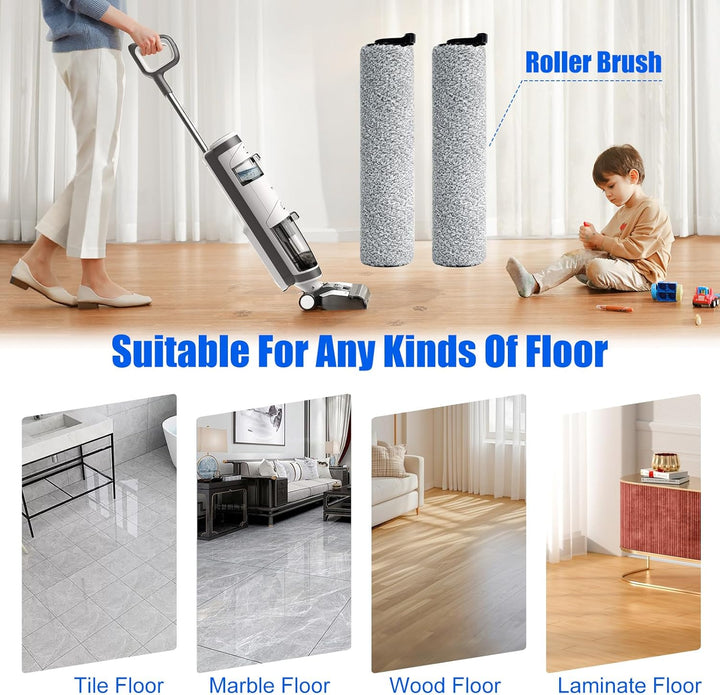 Ersatz Bürstenwalzen für Tineco Floor ONE S3/iFloor 3 Breeze Akku Nass Trockensauger Rollen für Tine