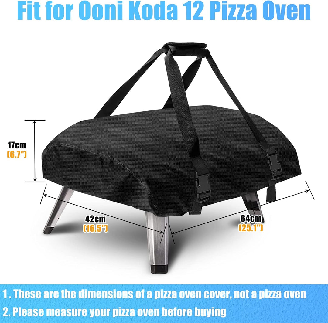 Kovshuiwe Pizzaofenabdeckung für Ooni Koda 12 Gas-Pizzaöfen, wasserdichte Outdoor-Trageabdeckung, ga