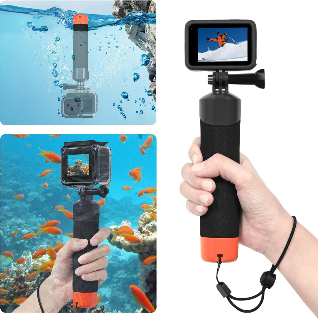 Zubehör Set Kit für GoPro Hero 13 Black, oGoDeal Wasserdicht Schutzhülle Gehäuse+Unterwasser Schwimm