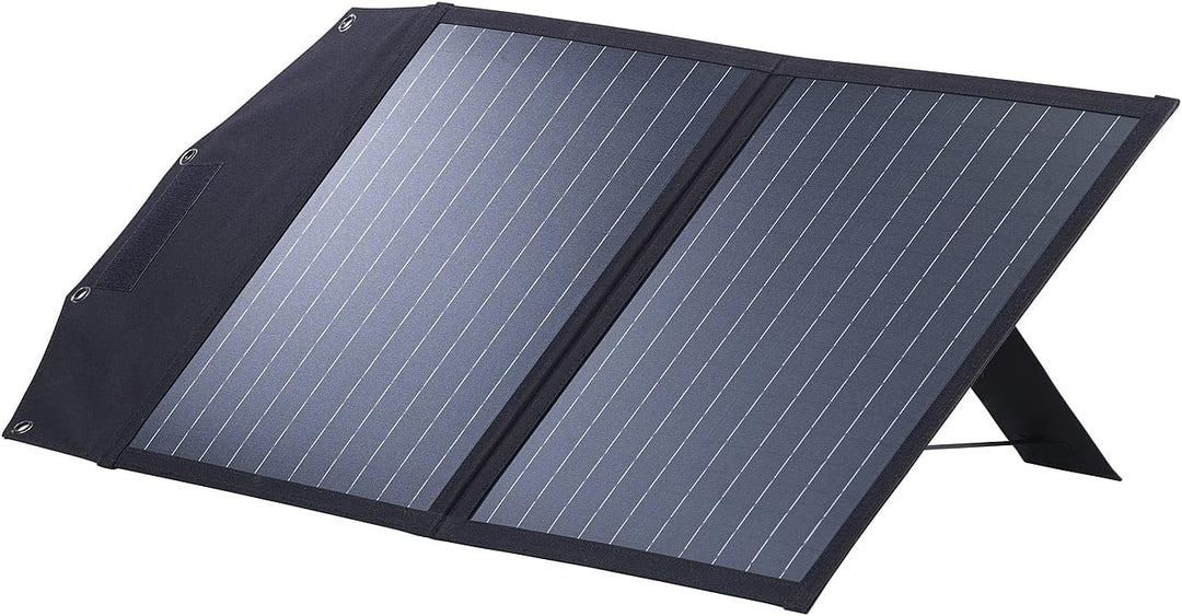 revolt Solar faltbar: Faltbares Solarpanel, 2 monokristalline Solarzellen, MC4-komp., 50 W (Faltbare