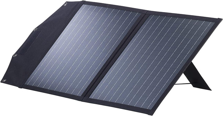 revolt Solar faltbar: Faltbares Solarpanel, 2 monokristalline Solarzellen, MC4-komp., 50 W (Faltbare