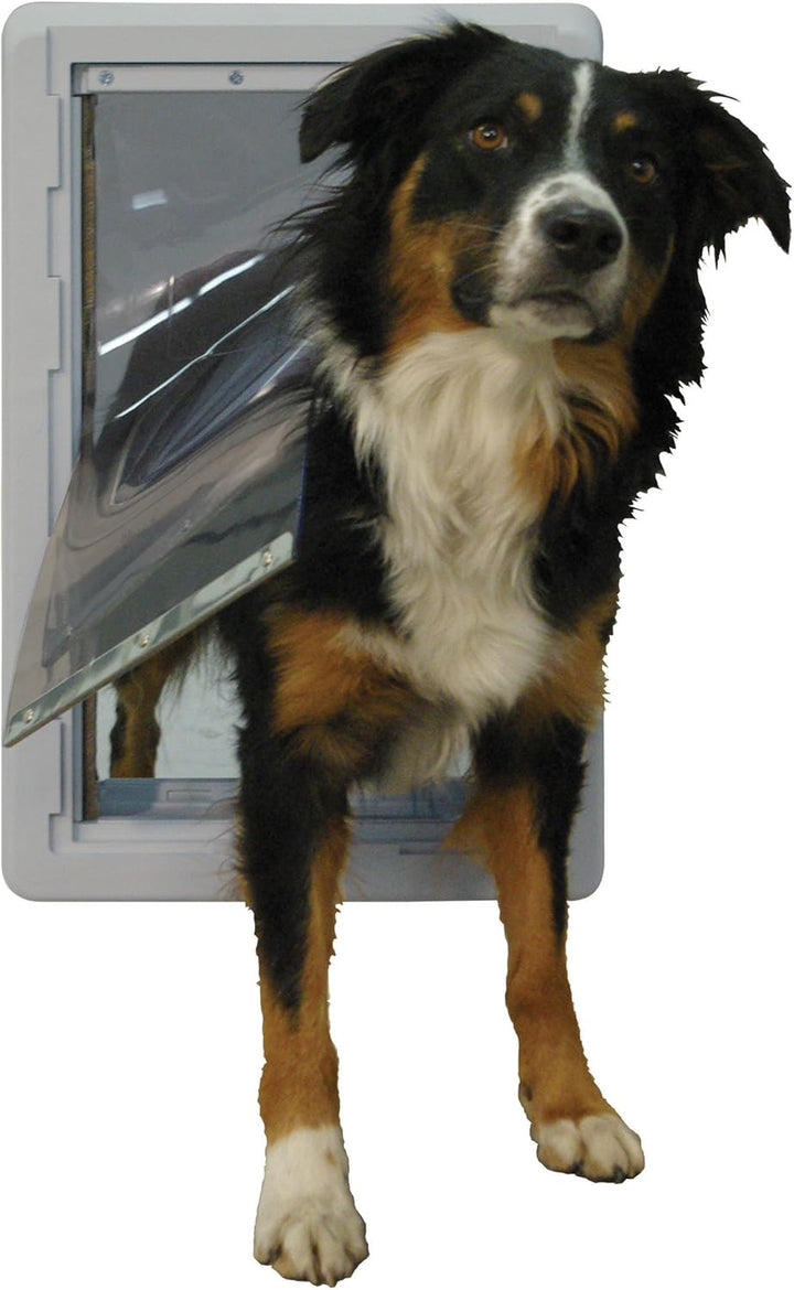 Ideal Pet Products Designer-Serie Ruff-Weather Haustiertür mit Teleskoprahmen, Grösse M, 18,4 x 33 c