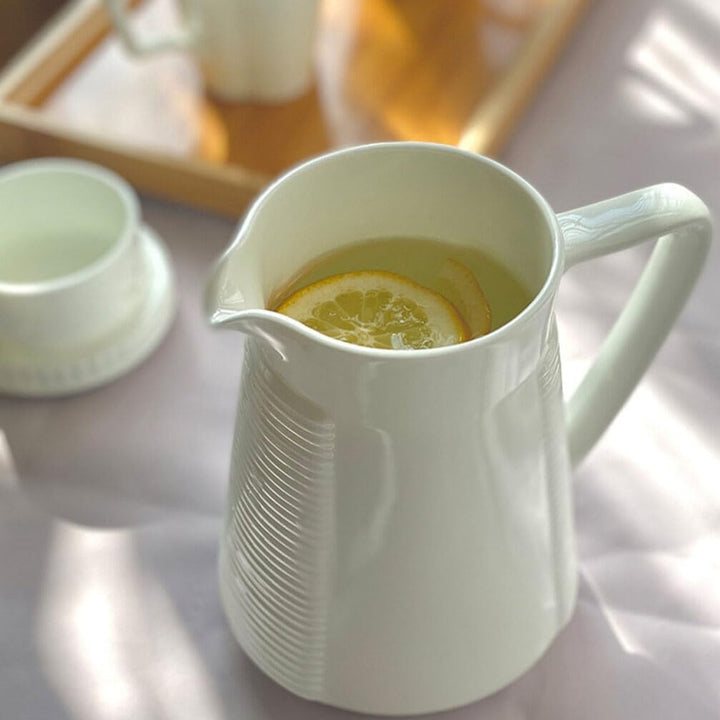 YARNOW Getränkespender Kaffeetasse Keramik Wasserkrug Teekessel: Kalter Und Warmer Wasser Karaffe Wa