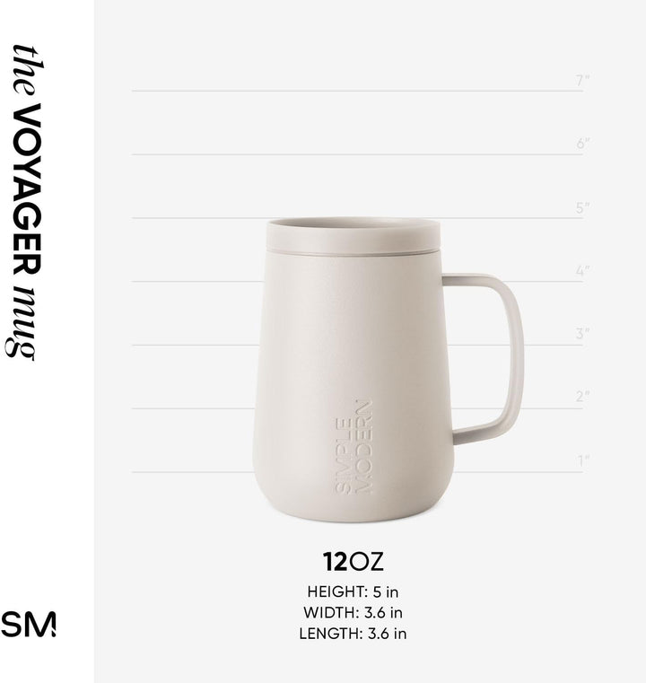 Simple Modern ReiseKaffeetasse mit Griff | Isolierter EdelstahlEiskaffeebecher Teetasse | Geschenke