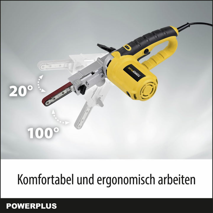 POWERPLUS POWX139 - Lijadora de banda 400w, Schwarz/Gelb