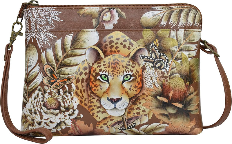 Anuschka Handbemalte 3-in-1 Clutch aus echtem Leder Cleopatra&