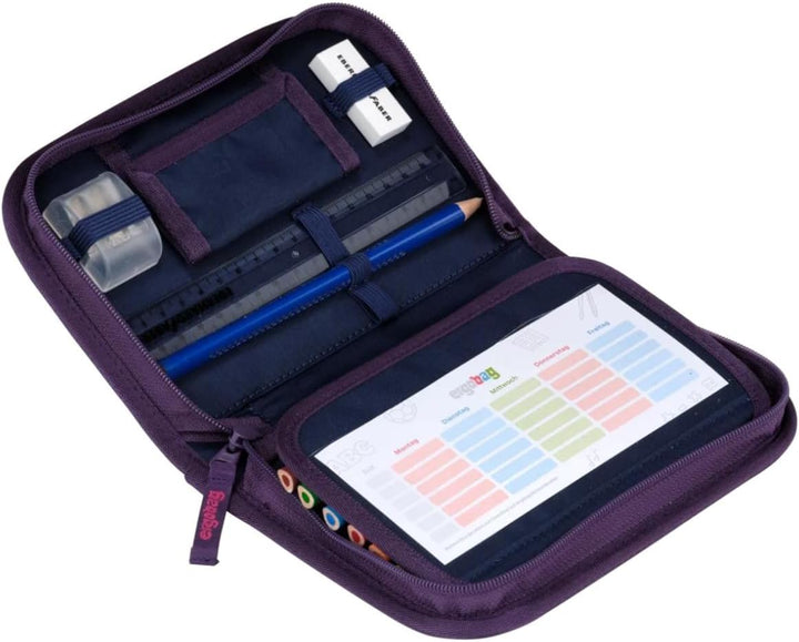 ergobag Federmäppchen Set 22-teilig, Lyra Buntstifte, Stundenplan-Fach, Kleingeld Fach, Lineal AmBär