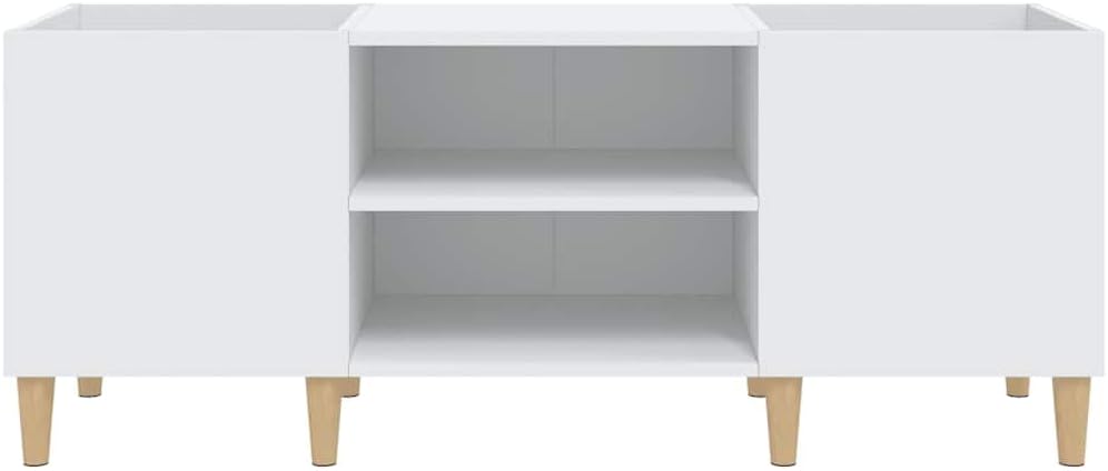vidaXL Plattenschrank Weiss 121x38x48 cm Holzwerkstoff 121 x 38 x 48 cm Weiss, 121 x 38 x 48 cm Weis