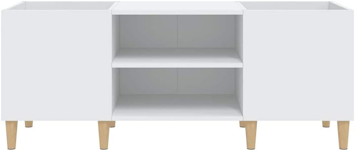 vidaXL Plattenschrank Weiss 121x38x48 cm Holzwerkstoff 121 x 38 x 48 cm Weiss, 121 x 38 x 48 cm Weis