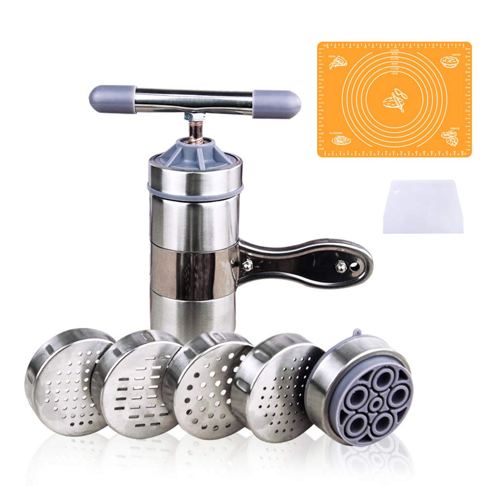 Nudelmaschine aus Edelstahl, Nudelschneider, Kartoffelpresse, Gemüsepresse, Obst, Nudelmaschine, für