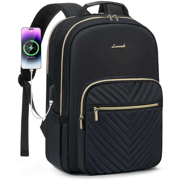 LOVEVOOK Laptop Rucksack Damen, 17,3 Zoll Laptoprucksack Gross Wasserdicht Schulrucksack Mädchen Tee