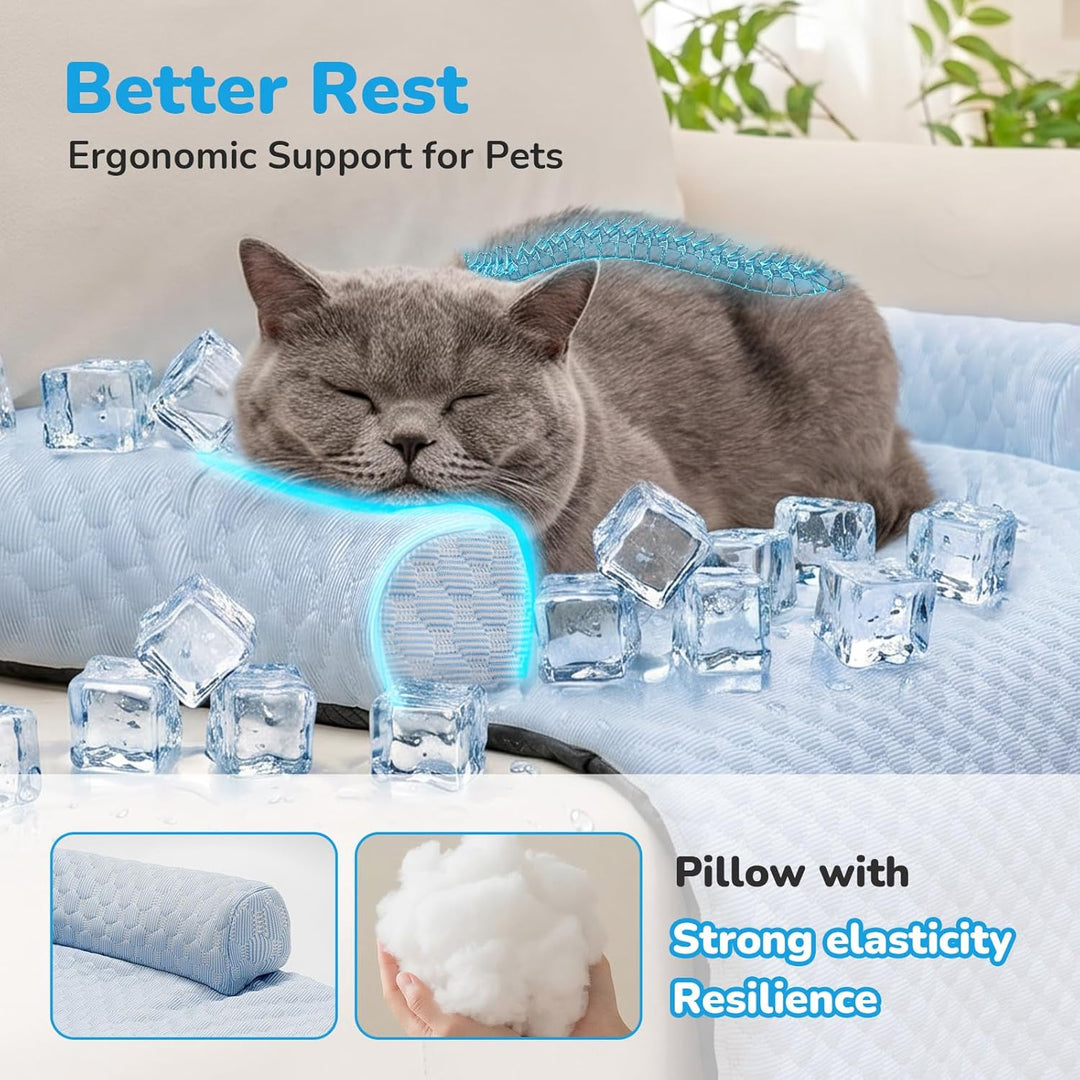 CATISM Kühlmatte Hunde & Katze 70 * 80cm Waschbar Katzenkuhlbettlit für Sofa und Boden Hundematte mi