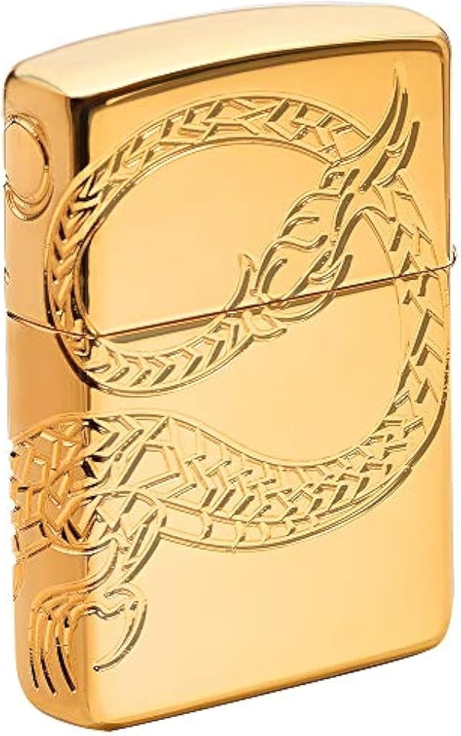 Zippo 60000685 Jim Beam Feuerzeug, Chrom, Armor High polish Gold Plate with Epoxy Inlay (Dragon Mult