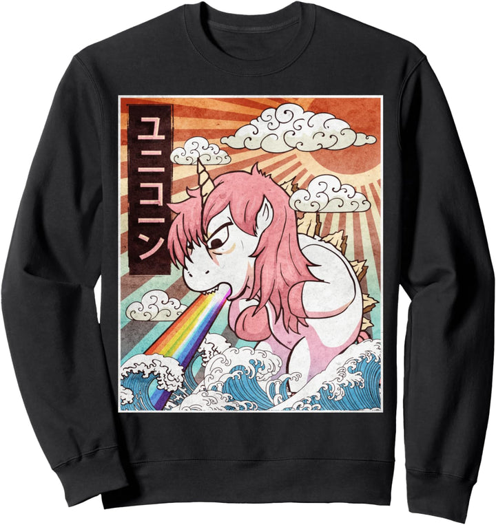 Kaiju Einhorn Japanisches Monster Sweatshirt