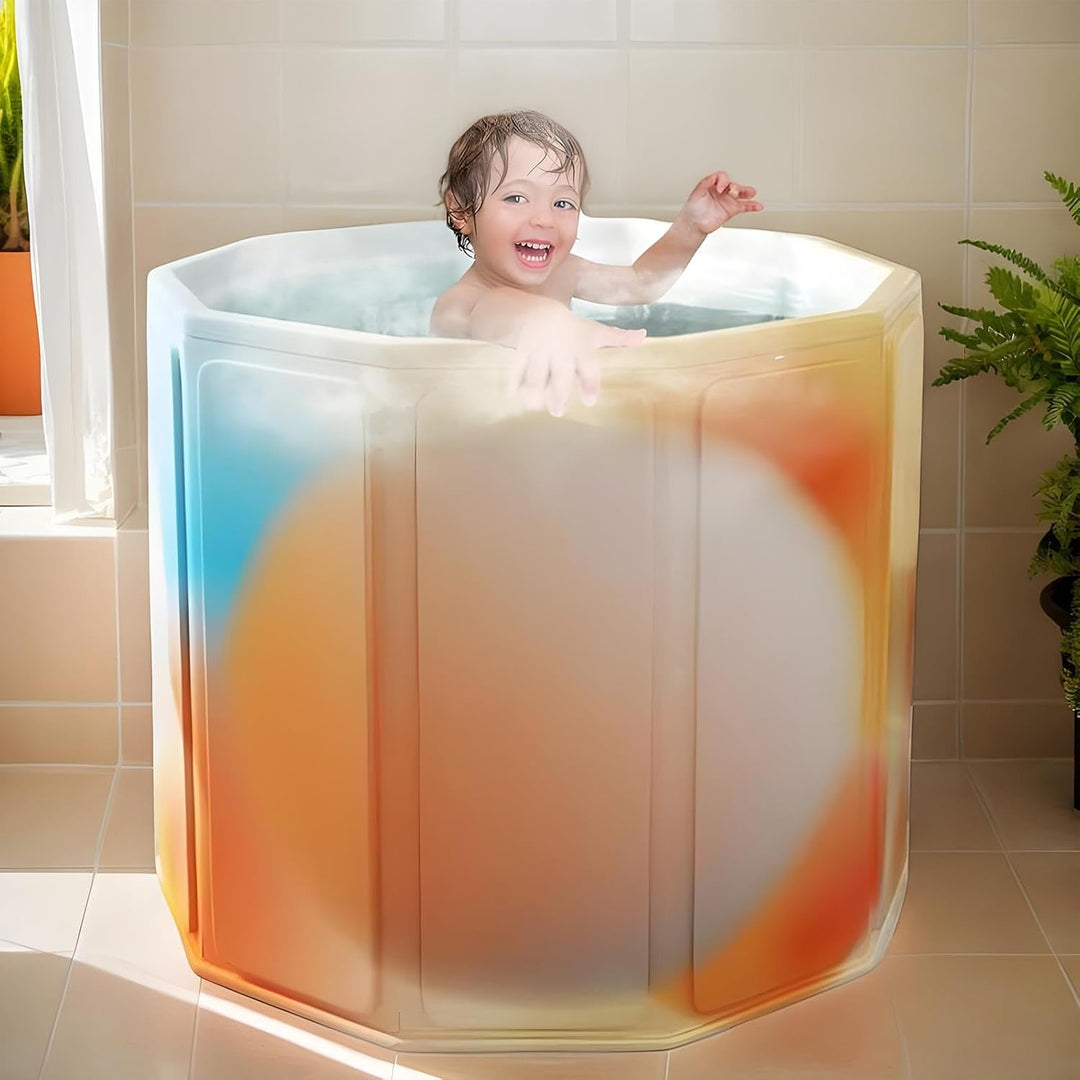 Faltbare Badewanne zur Dusche, tragbare Badewanne Erwachsener heisses Wasser,Faltbare tragbare Wasch