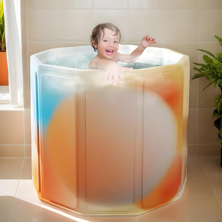 Faltbare Badewanne zur Dusche, tragbare Badewanne Erwachsener heisses Wasser,Faltbare tragbare Wasch