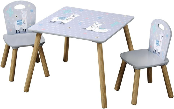 Kesper | Kindertisch mit 2 Stühlen, Material: Faserplatte, Masse: Tisch: 55 x 55 x 45 cm, Stuhl: 27