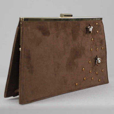 EL CABALLO Damen Bolso De Mano Alanís Tasche mit Tragegriff Braun (Taupe), Braun (Taupe)