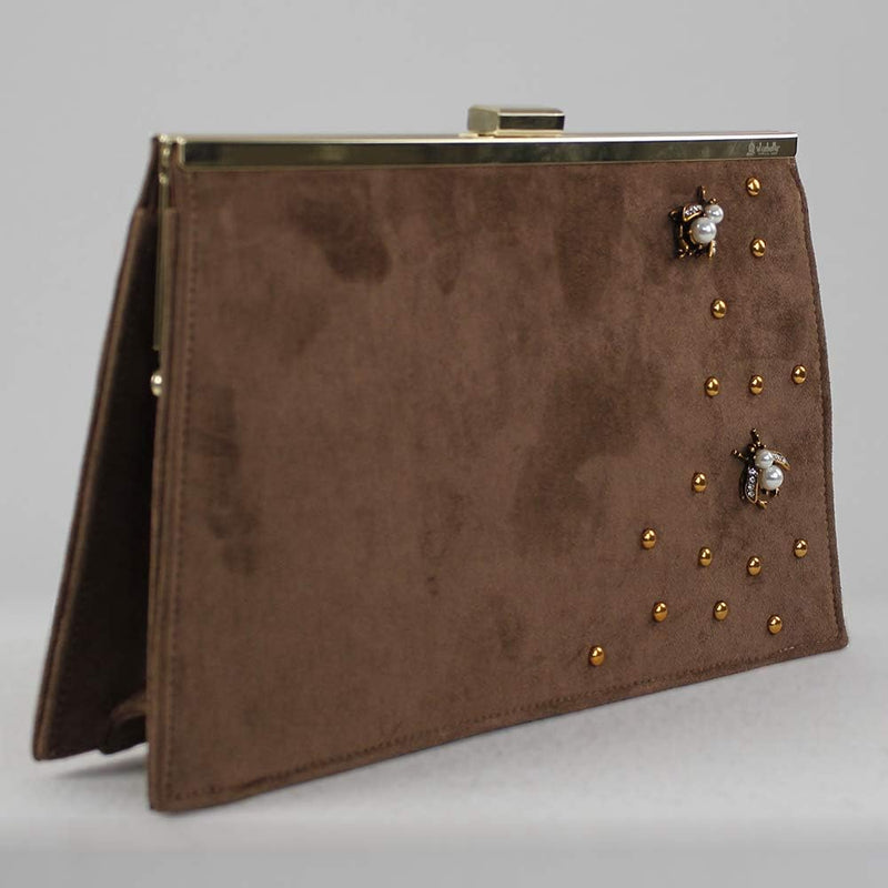 EL CABALLO Damen Bolso De Mano Alanís Tasche mit Tragegriff Braun (Taupe), Braun (Taupe)