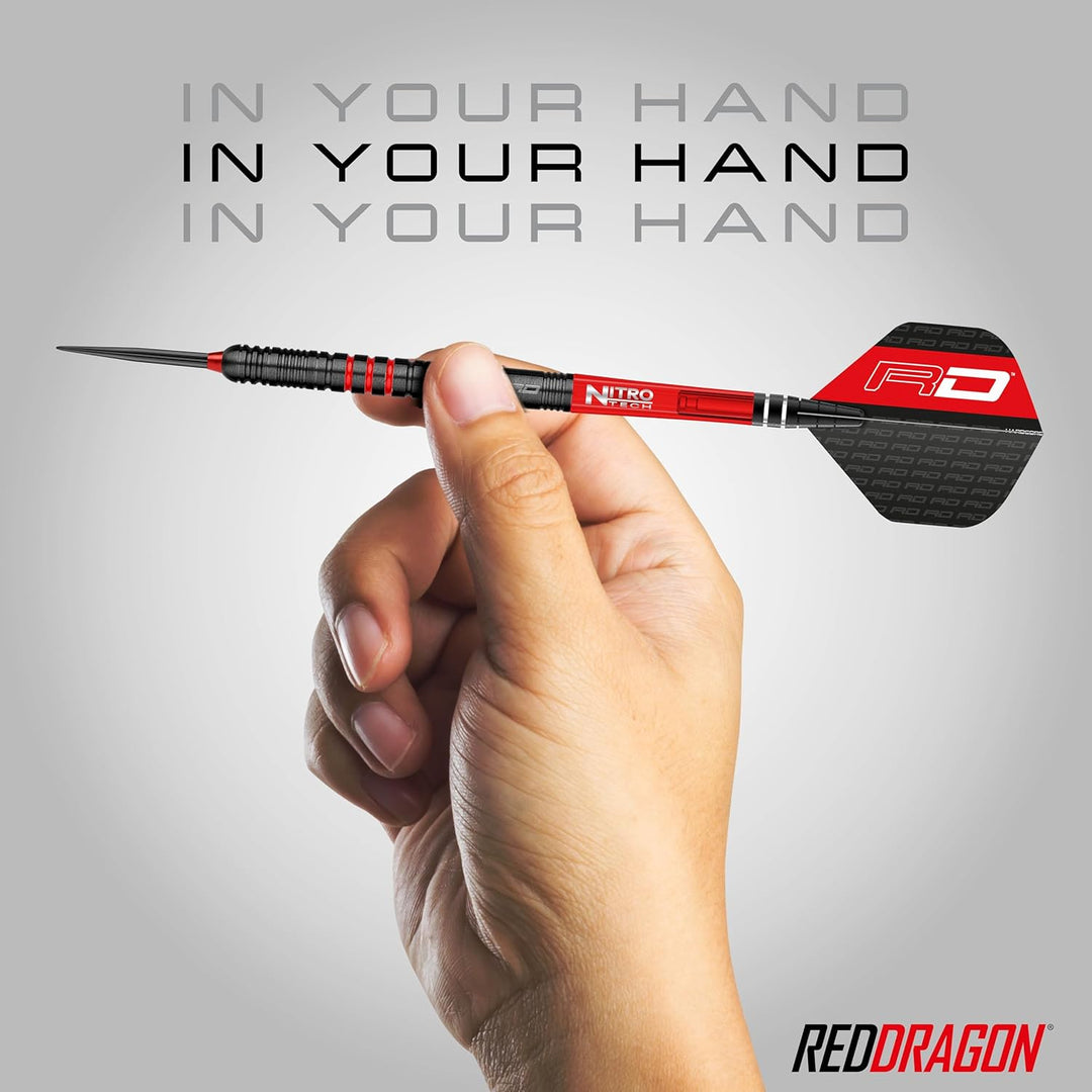 RED DRAGON Milano RS 21g, 22g, 23g, 24g oder 26g Tungsten Darts mit Flights und Schäfte 24.0 Gramm,