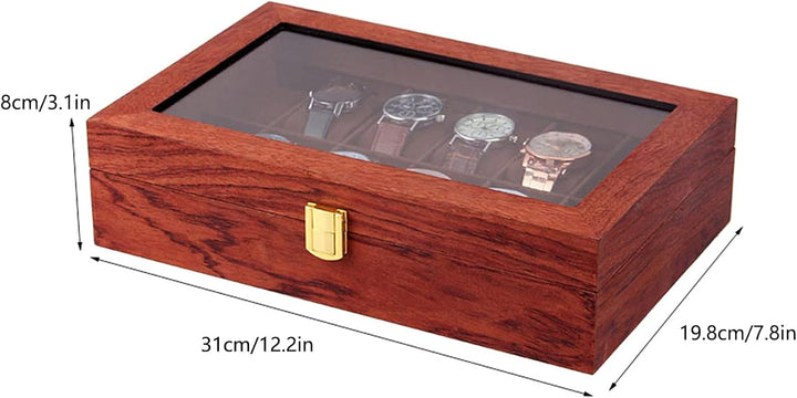 soudesileim 12 uhren aufbewahrungsbox holz, Uhrenbox mit Herausnehmbaren uhrenhalter, watch box mit