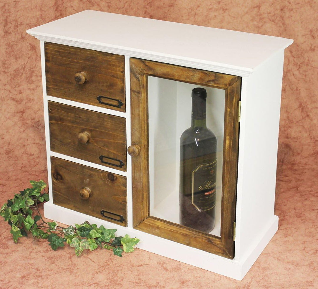 DanDiBo Schrank Minikommode 12019 Küchenschrank Regal 50 cm Shabby Küchenregal Vitrine
