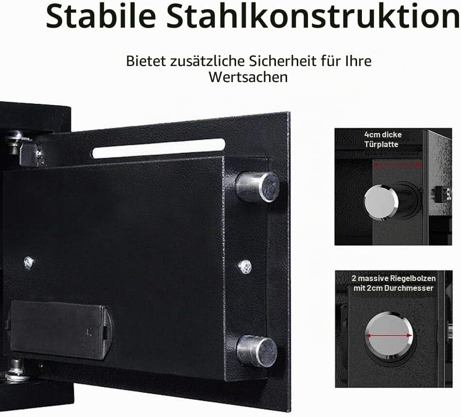 Tresor Klein Elektronischer Safe, Safe Tresor Feuerfest Möbeltresor Dokumententresor Geldschrank Wan