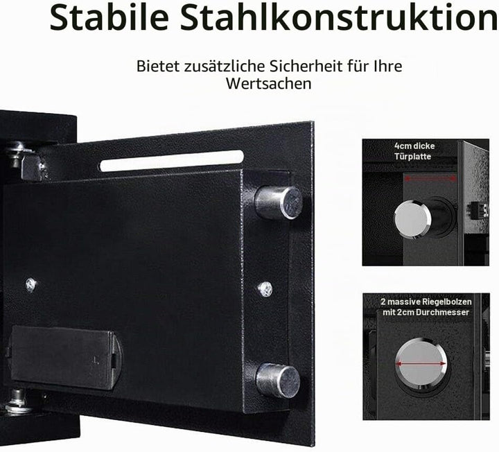 Tresor Klein Elektronischer Safe, Safe Tresor Feuerfest Möbeltresor Dokumententresor Geldschrank Wan
