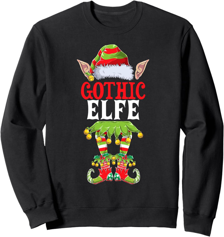 Gothic Elfe Familien Outfit Weihnachten Partnerlook Elfen Sweatshirt