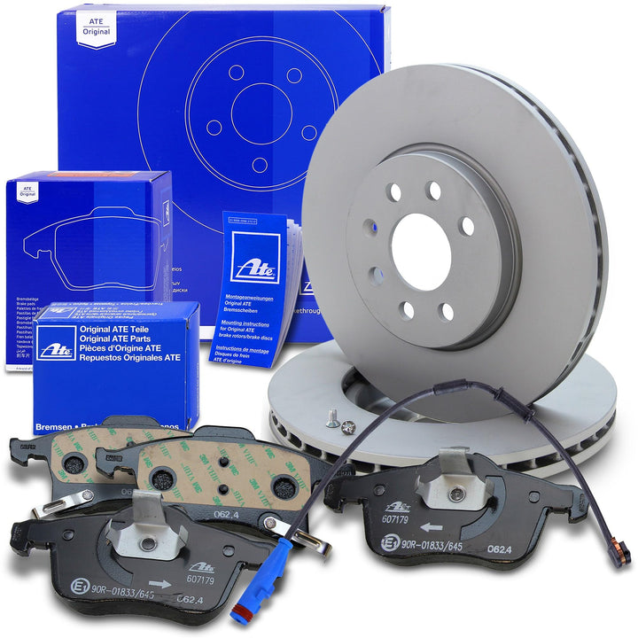 ATE Bremsenset Vorderachse inkl. Bremsscheiben vorne Ø 280 mm belüftet und Bremsbeläge vorne + Versc