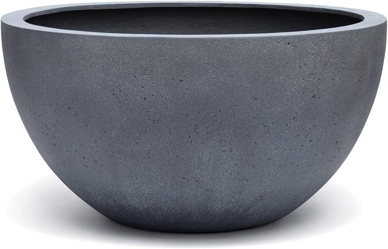 ESCHBACH® Pflanzkübel Low Egg Pot 30 Blei Grau Schale * 33 x 33 x 16 cm * 10 Jahre Garantie 33x33x16
