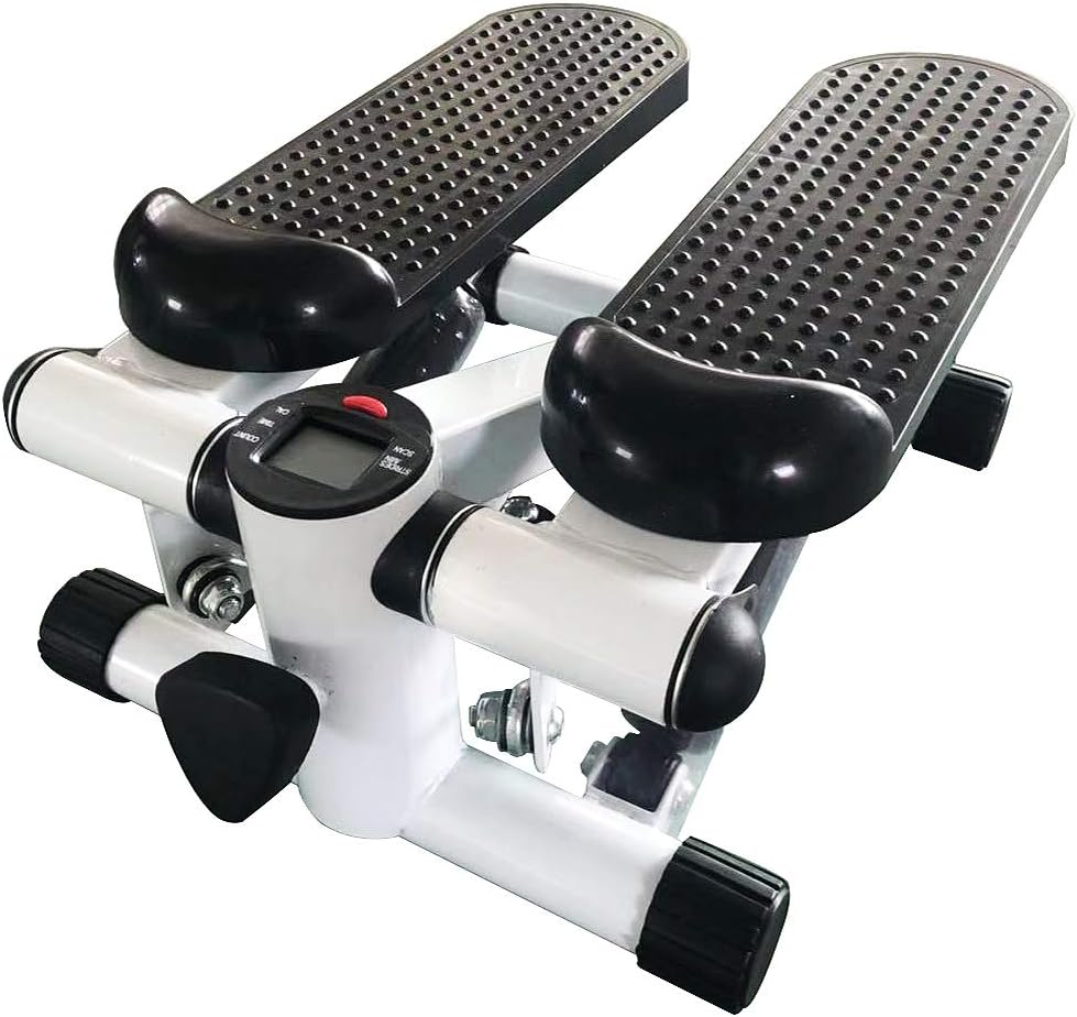 Stepper für Zuhause, Stepper mit Power Ropes, Stepper Hometrainer mit LCD Display, Up-Down Swing Ste