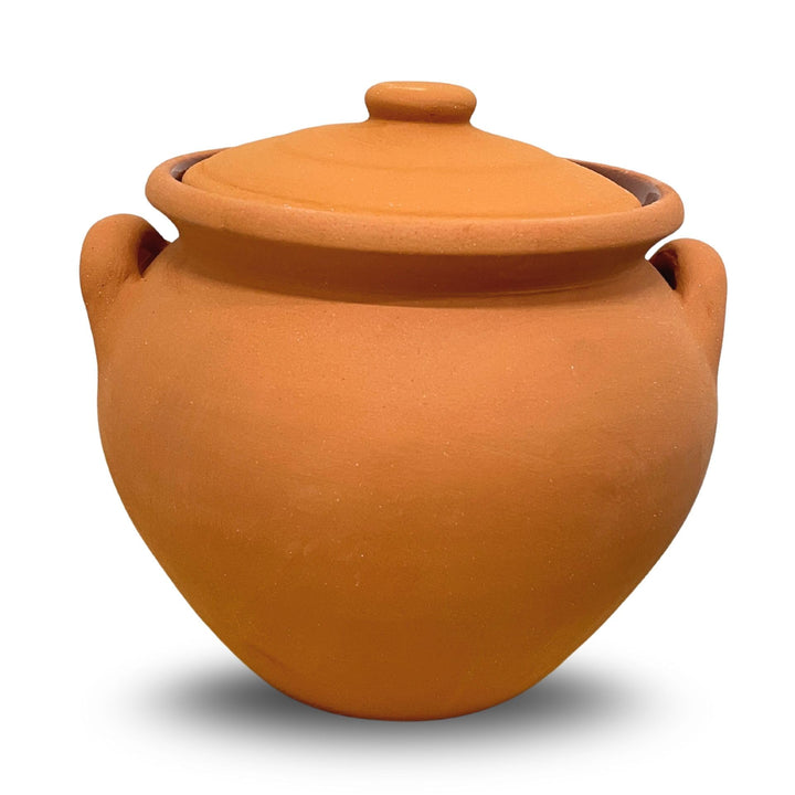 Vienberg Handgefertigter Tontopf – Ø 23 cm, innen glasiert, aussen unbehandelt – Ideal zum Kochen &