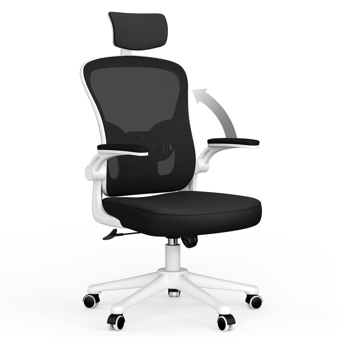 naspaluro Ergonomischer Bürostuhl mit Atmungsaktiver Netzbespannung, Schreibtischstuhl Verstellbarer